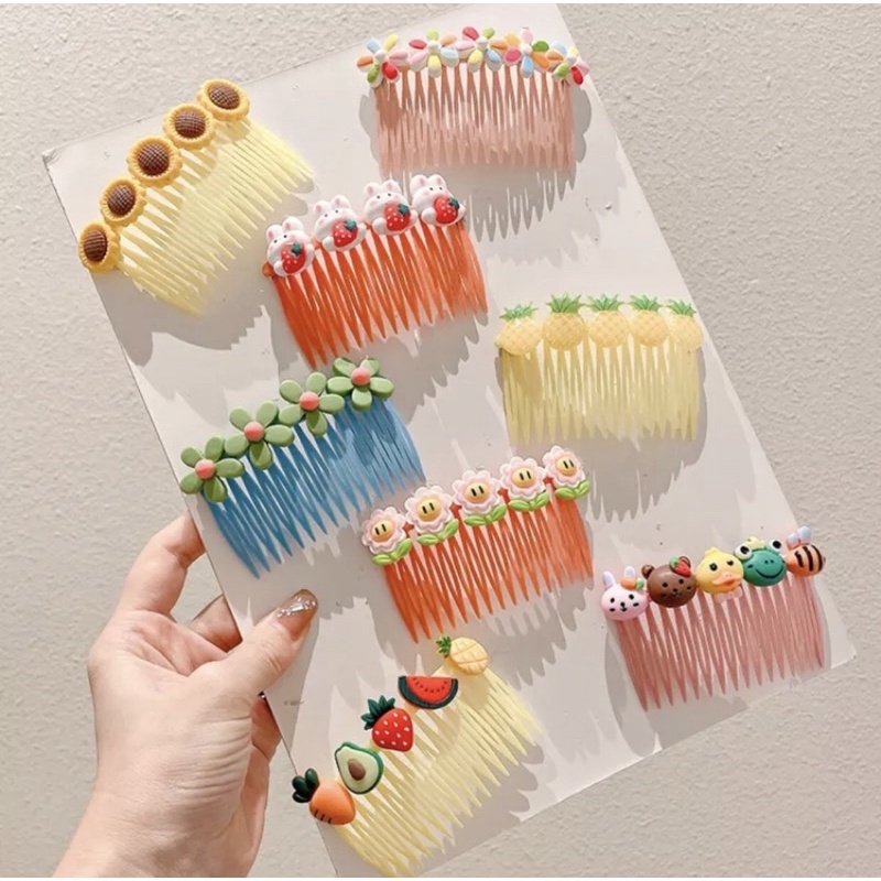 Lược Xược Cài Tóc Mái Cho Bé Gái Siêu Dễ Thương Nhiều Màu Sắc Phong Cách Hàn Quốc Ngọt Ngào