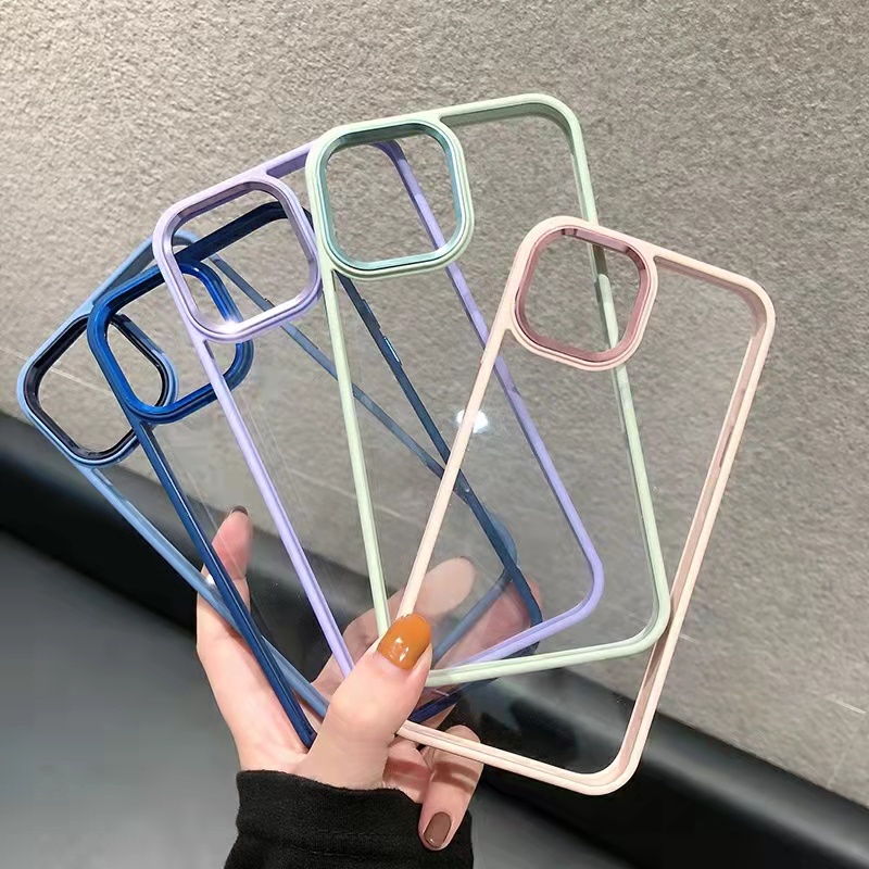 Ốp điện thoại cứng trong suốt chống sốc cho iphone 13 pro max 13 11 12 pro max
