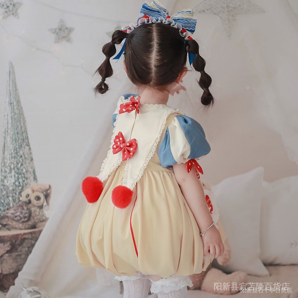 Disney Đầm Công Chúa Bạch Tuyết Phong Cách Lolita Đáng Yêu Cho Bé Gái pk70 PZSP