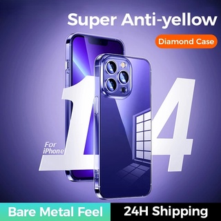 iPhone 13 Pro Max Ốp lưng trong suốt không ố màu dành cho compatible for iphone 7plus/8plus/6plus/X/XS Max/11 pro/ip11/pro max bảo vệ camera