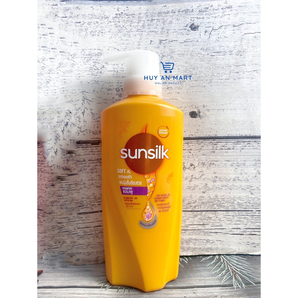 Dầu gội đầu sunsilk Thái Lan Sunsilk Soft & Smooth mềm mượt diệu kỳ màu vàng 400ml