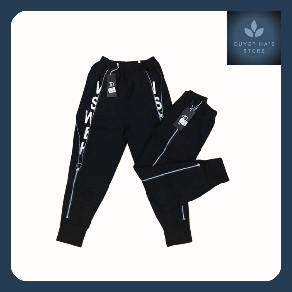 Quần hiphop nữ jogger khóa sườn chất umi cá tính chất umi