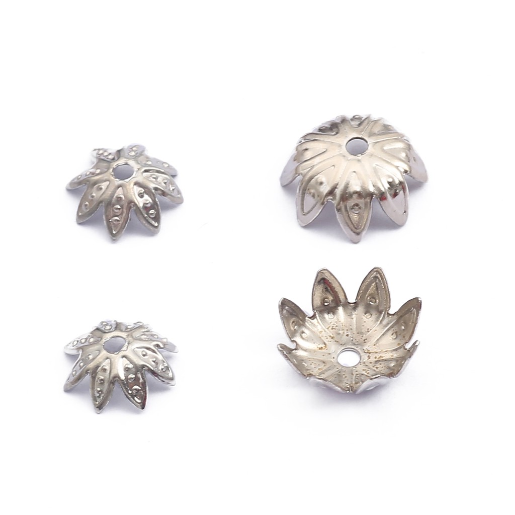 Set 100 mặt dây chuyền Beadia bằng sắt hình đế hoa phong cách cổ điển diy