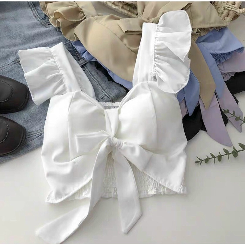 Áo Hai Dây Cột Nơ Mod Ngực Cho Nữ Dưới 55kg Siêu Hót Hàng Loại 1 Kiểu Dáng Thời Trang-C6035" | BigBuy360 - bigbuy360.vn