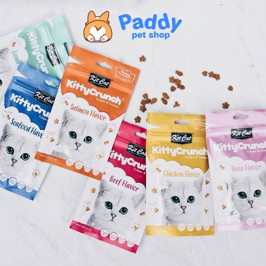 [Mã 55FMCGSALE1 giảm 10% tối đa 40K đơn 250K] Snack Giòn Kit Cat Kitty Crunch Cho Mèo (60g)