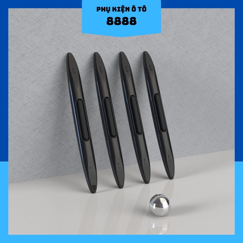 Silicon Chống Trầy Phụ Kiện Ô Tô 8888 Màu Trắng/Đen - Set 4 Miếng Silicon Chống Trầy Ô Tô