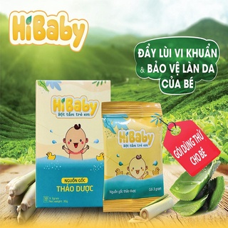 Bột tắm trẻ em HIBABY ( 1 gói dùng thử 3gr ) - Giúp kháng khuẩn, chăm sóc và bảo vệ da bé hiệu quả