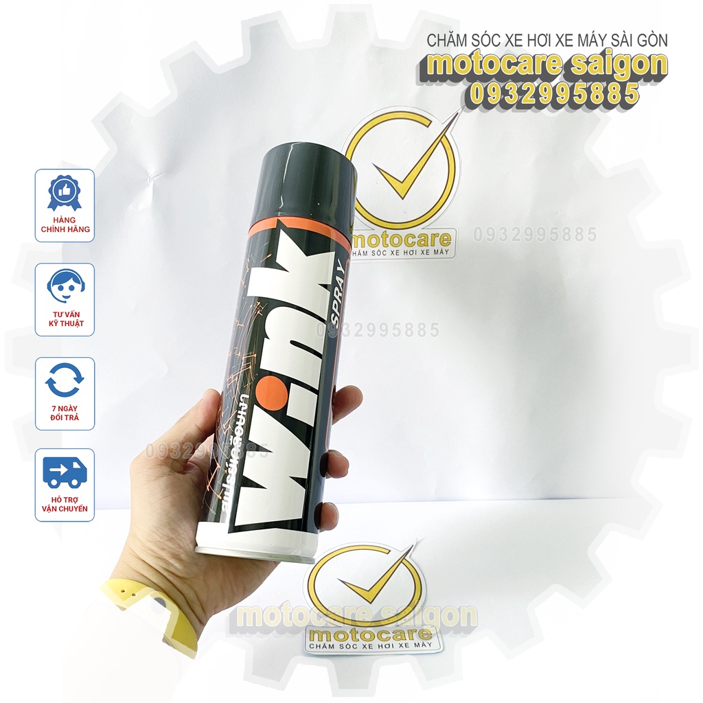 Chai xịt làm bóng nhanh dàn áo Wink 600ml