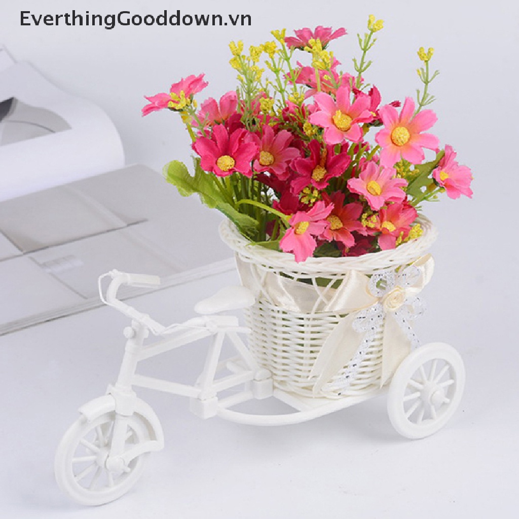 Giỏ Hoa Hình Xe Đạp Ba Bánh Nhỏ Xinh Để Bàn Trang Trí Nhà Cửa / Văn Phòng