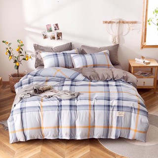 Bộ chăn ga gối nệm Cotton Tici Kẻ Vintage - Cotton Hoạt Tính, drap giường-Bedding