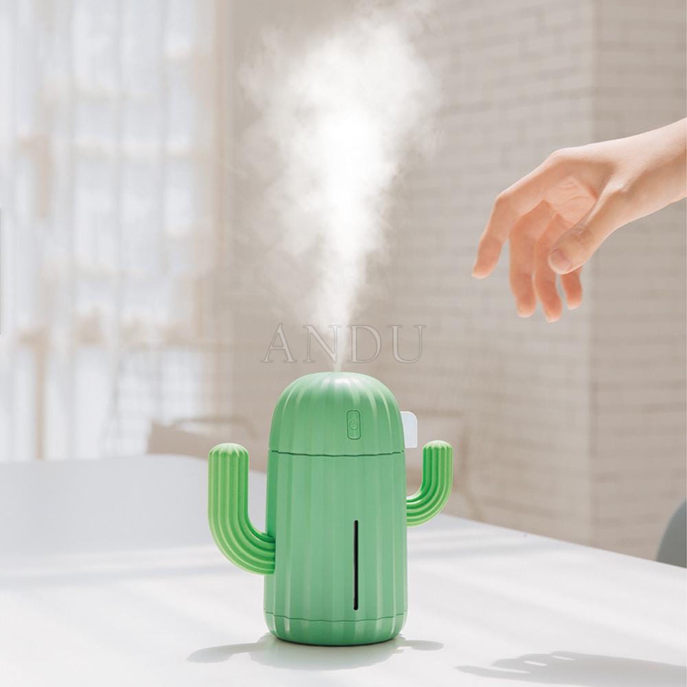 Máy Phun Sương Tạo Độ Ẩm Mini Hình Cây Xương Rồng Tặng Kèm Dây Sạc