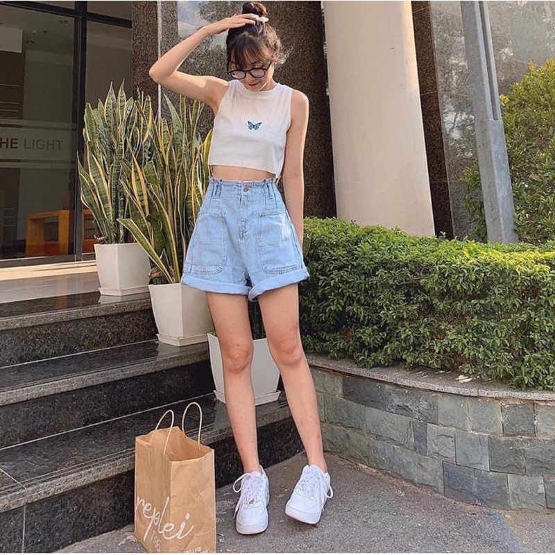 [ BAO GIÁ SHOPEE ] Áo Croptop Sát Nách Hoạ Tiết Thiêu Hình Bướm Trước Ngực Thời Trang Nữ Mùa Hè - Áo Croptop | BigBuy360 - bigbuy360.vn