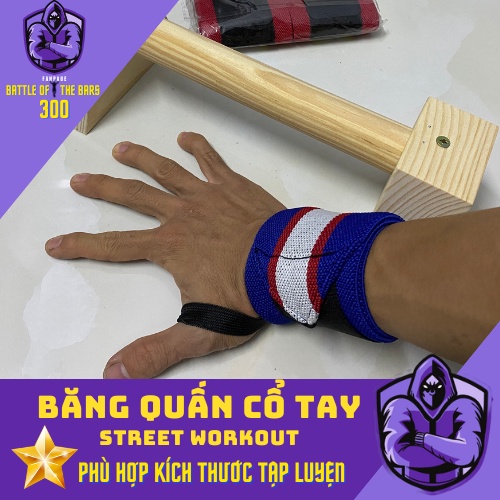 Bộ dây quấn cổ tay tập Gym giúp hạn chế trấn thương, an toàn trong tập luyện