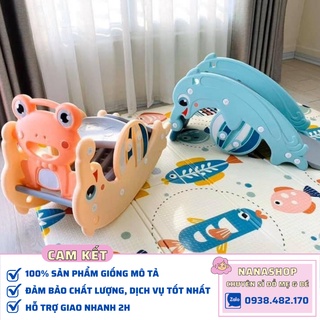 [Sỉ/Lẻ] Cầu trượt bập bênh cao cấp cho bé mẫu cá heo 9Baby
