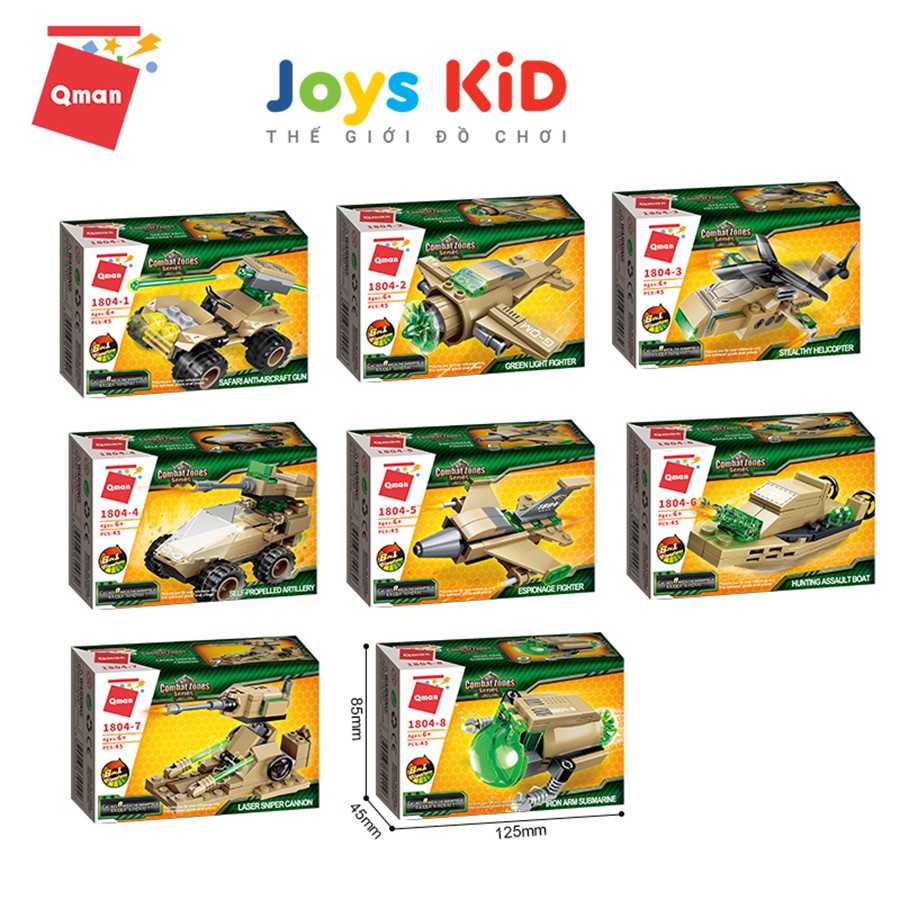 Đồ chơi xếp hình lego QMAN 1804: Raider Aircraft - Joys KiD