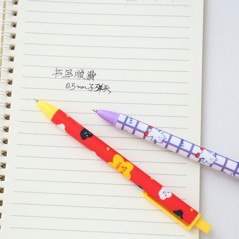 🍉Bút Gel Mực Đen INS Động Vật Hoạt Hình Cute Ngòi 0.5mm - Bút Gấu/ Mèo Viết Gel Bấm Đáng Yêu DUASHOP