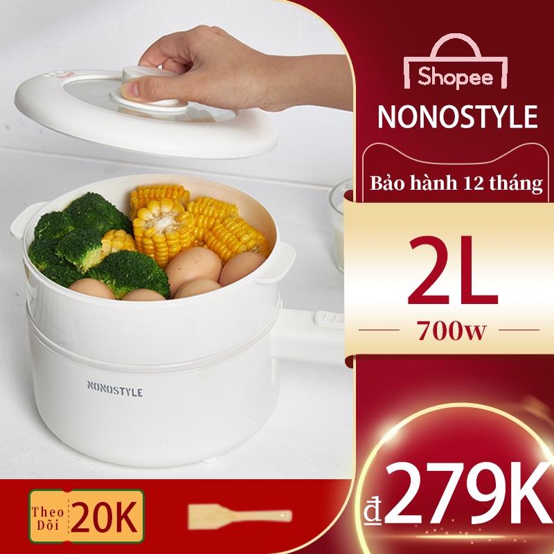 Nồi điện đa năng mini 2L- NONSTYLE - Bảo Hành 12 Tháng - Đảm bảo chính hãng