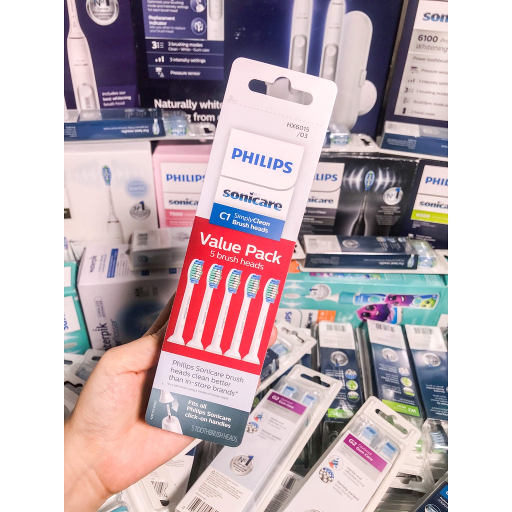 Đầu bàn chải điện Philips Sonicare C1 SimplyClean HX6015/03  HX6012/03