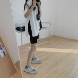 Bộ đùi cô gái xẻ tà RUBY Chất cotton 4 chiều dầy mịn mềm, áo xẻ tà phong cách Hàn quốc