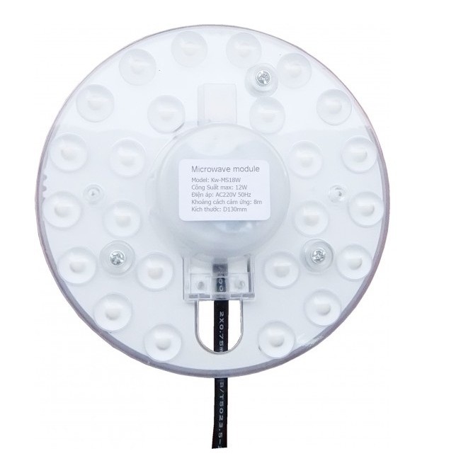 MÂM ĐÈN LED CẢM ỨNG VI SÓNG CHO ĐÈN ỐP TRẦN KW-MS18W