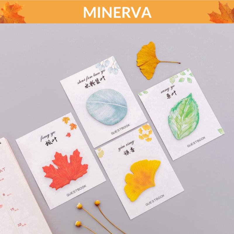 [THỦ CÔNG] Giấy ghi chú hình chiếc lá dễ thương phong cách vintage