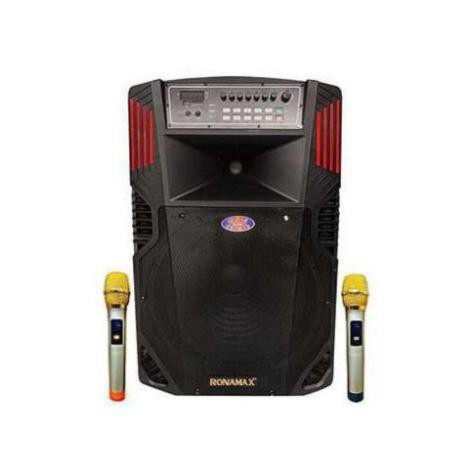 Loa kéo karaoke di động Ronamax F18, loa kéo Bluetooth bass 5 tấc hát karaoke ngoài trời + Tặng kèm 2 micro