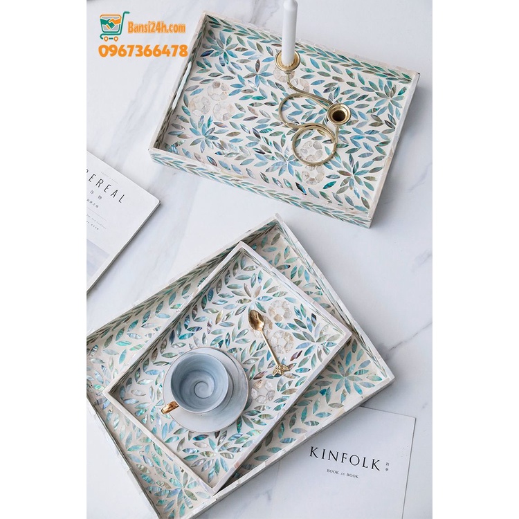 Khay sơn mài khảm trai cao cấp có quai sang trọng, hàng xuất khẩu đi USA còn dư SỐ LƯỢNG CÓ HẠN