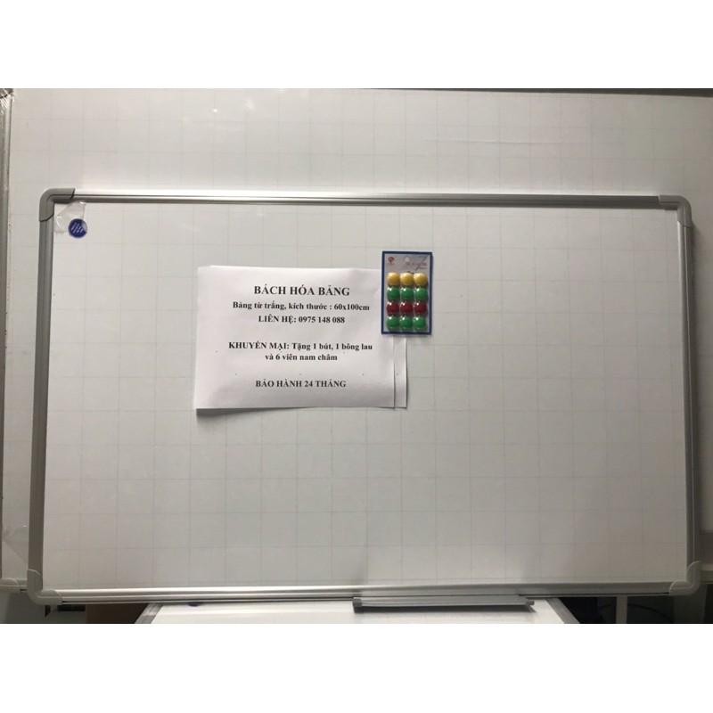 Bảng Từ Trắng Viết Bút Lông, KT: 60x 80cm, Bảng Viết Bút Chuẩn Hàn Quốc, Ảnh Thật - Freeship trong nội thành Hà Nội