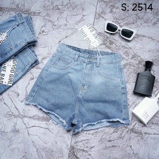 Quần short jeans nữ AMEE tua lai QS007 – quần sọc jeans nữ ulzzang phong cách hàn quốc