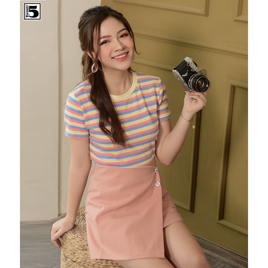 Chân váy nữ đính nút hoa cúc Twentyfive 3160