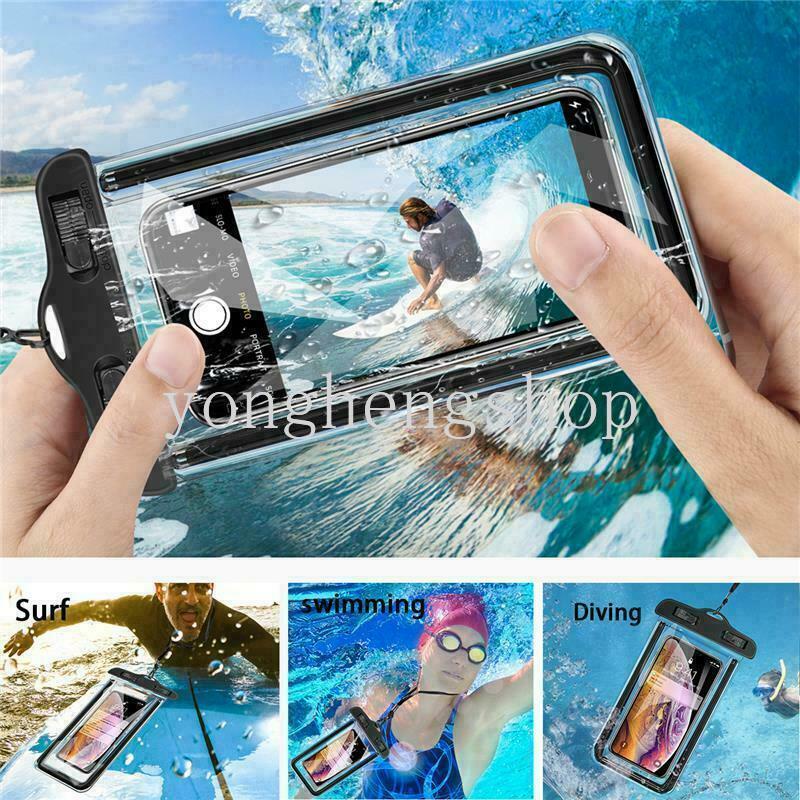 Túi Đựng Điện Thoại Chống Thấm Nước Màu Dạ Quang Kèm Dây Đeo Tiện Dụng