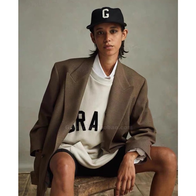 1DDD FOG Fear of God 7TH Flocking Letter logo Design cap Baseball2021