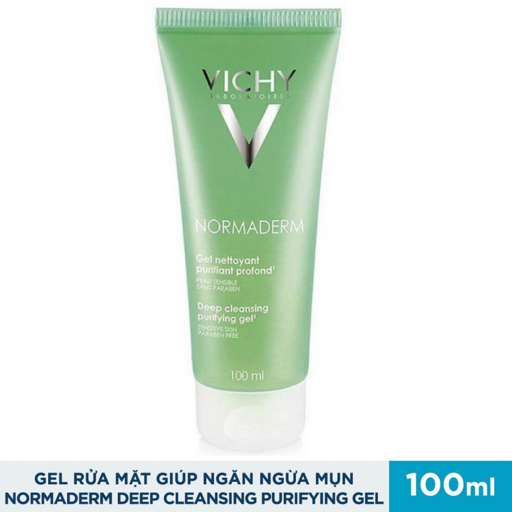 Gel Rửa Mặt Ngăn Ngừa Mụn - Normaderm Deep Cleansing Purifying Gel Vichy 100ml