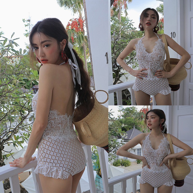 Đồ tắm một mảnh phối ren phong cách quyến rũ dành cho nữ | BigBuy360 - bigbuy360.vn