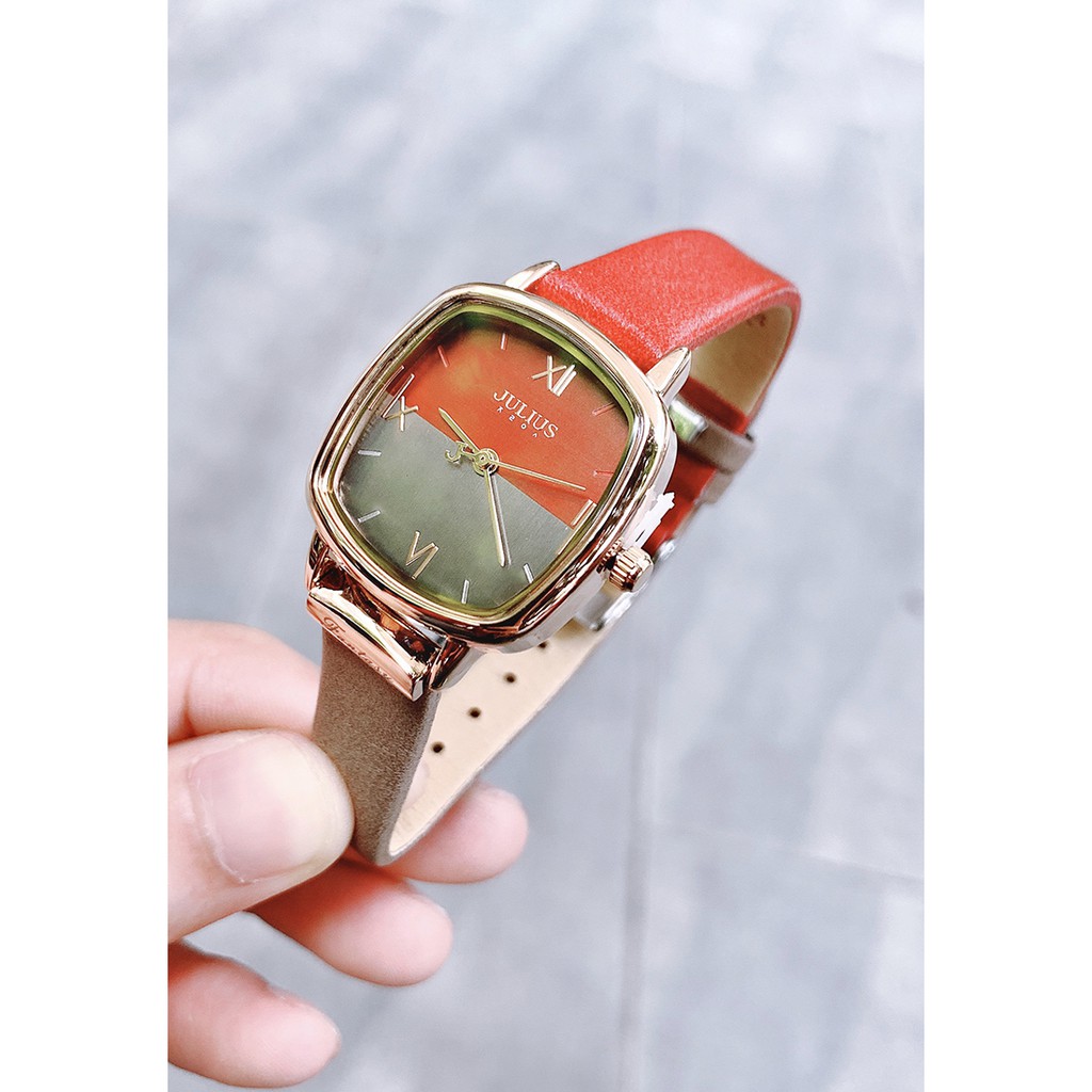 Đồng hồ nữ Julius JA-1240 dây da | Julius Official