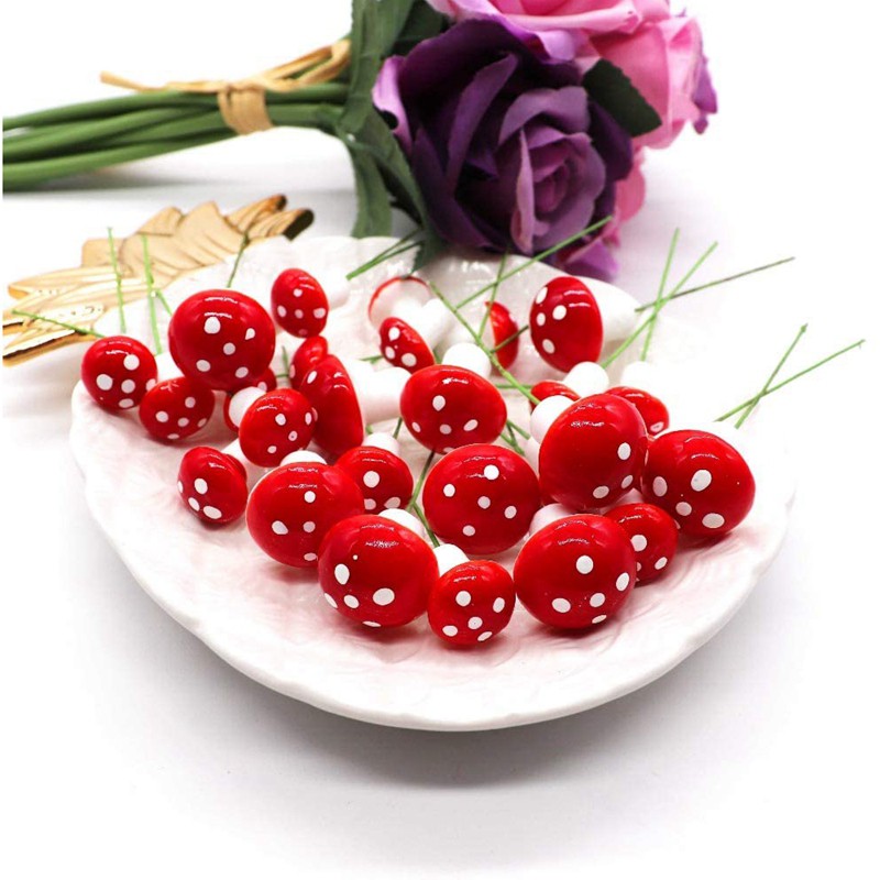 Set 200 Nấm Xốp Mini Trang Trí Sân Vườn