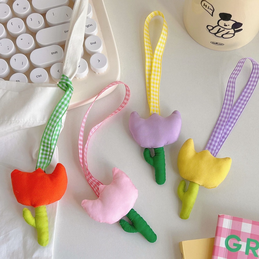 Móc Khóa Hình Hoa Tulip Dễ Thương