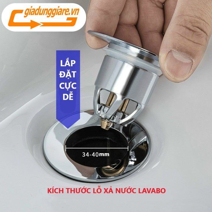 NẮP ĐẬY LỖ THOÁT NƯỚC bồn rửa Lavabo sang trọng tiện dụng thay thế nắp lật nắp cao su cũ bồn rửa mặt - GIADUNGGIARE