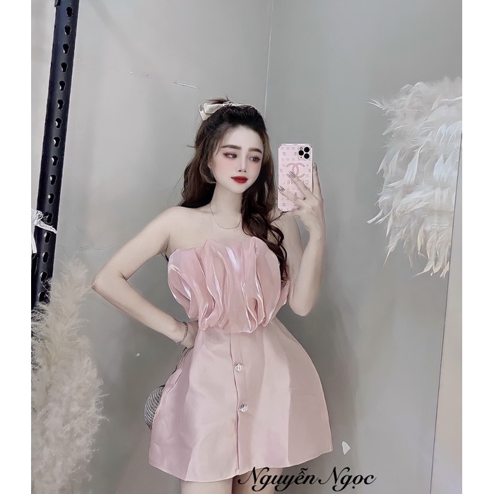 Váy Tafta Pha Bèo Ngực Mã TK5