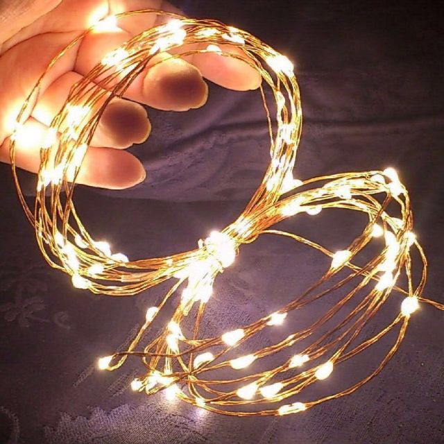 Dây đèn đom đóm Fairy Light dài 2m dùng pin tiểu con thỏ AA
