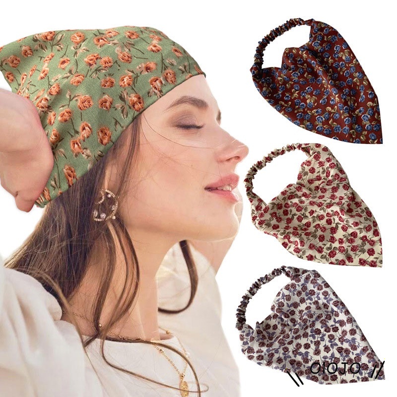 Khăn Turban Đeo Đầu Họa Tiết Hoa Thời Trang Phong Cách Bohemia Cho Nữ