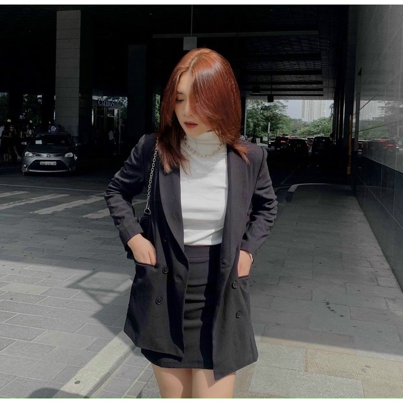 SET VEST 2  MÓN: KHOÁC VEST TÚI + CHÂN VÁY