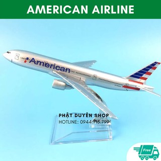 Mô hình máy bay tĩnh B747 American air 16cm