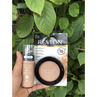 Bộ kem nền và phấn nền Revlon tông tối