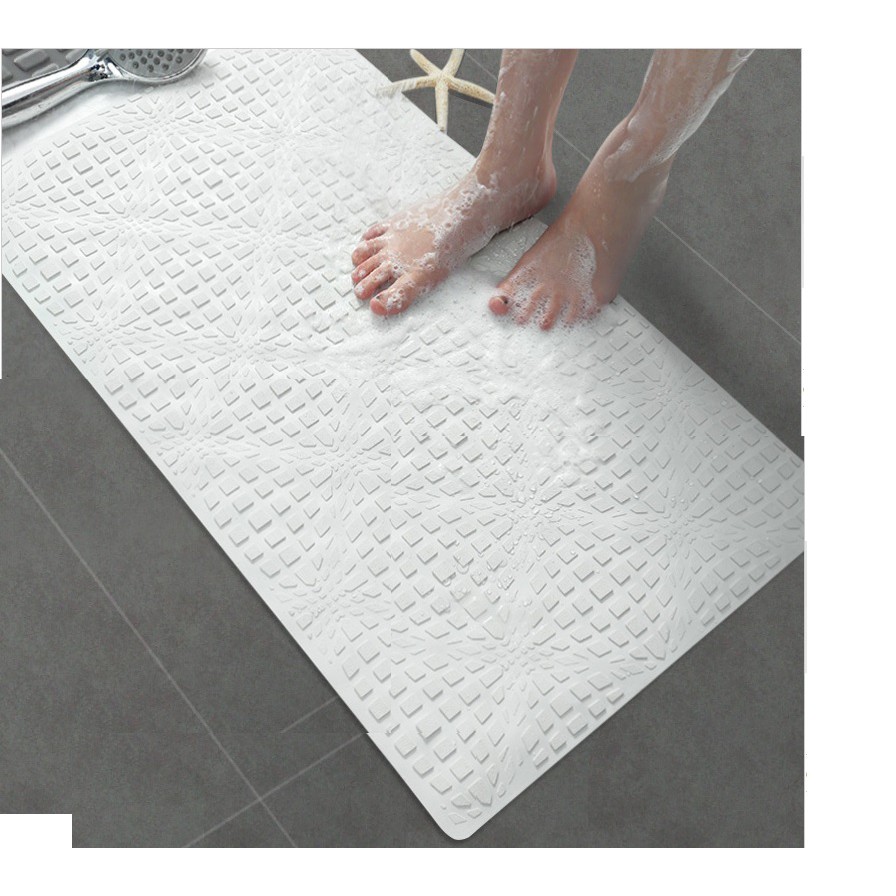 Thảm nhà tắm lớn ô vuông 3D nổi massage, thảm cao su PVC cao cấp chống trượt an toàn