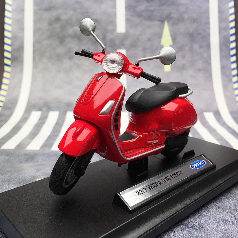 Mô hình xe Vespa 1:18, đồ chơi mô hình xe máy thiết kế chính xác từng chi tiết trang trí để bàn & quà tặng bạn gái 8/3