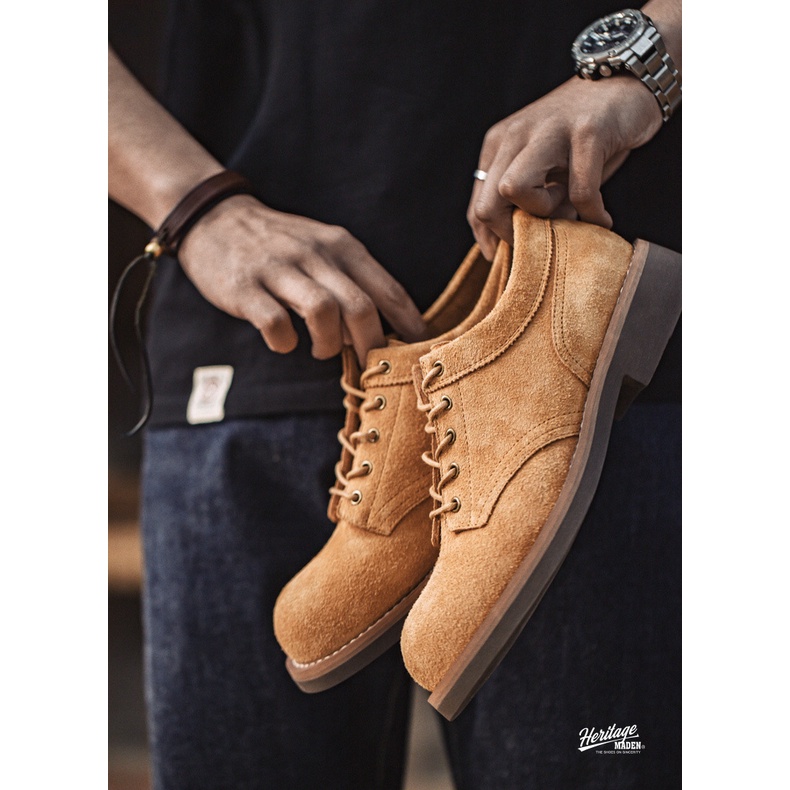 Giày công sở MADEN da lộn cổ thấp mẫu 2022 phong cách doanh nhân thời trang mùa hè mới dành cho nam