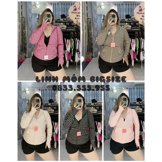 Áo khoác gân kẻ sọc bigsize linh móm