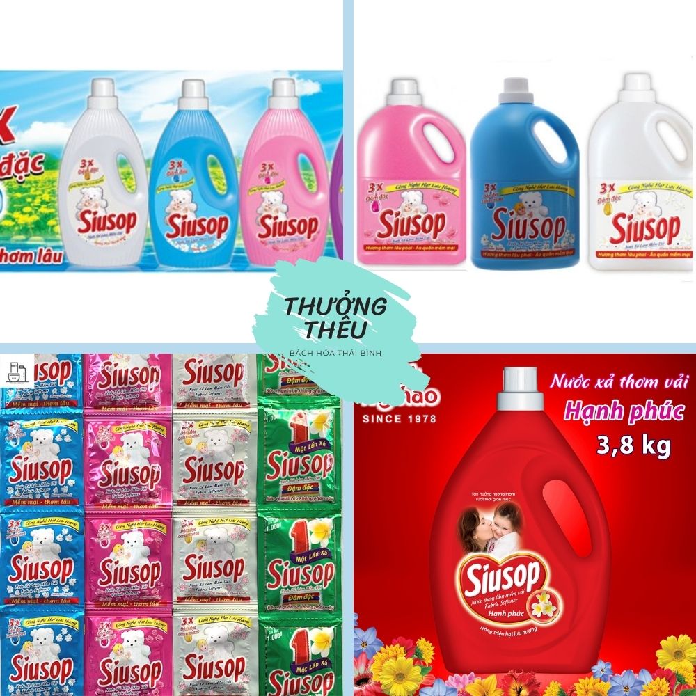 Nước xả vải Siusop hương thanh khiết/hoa lài chai 900g