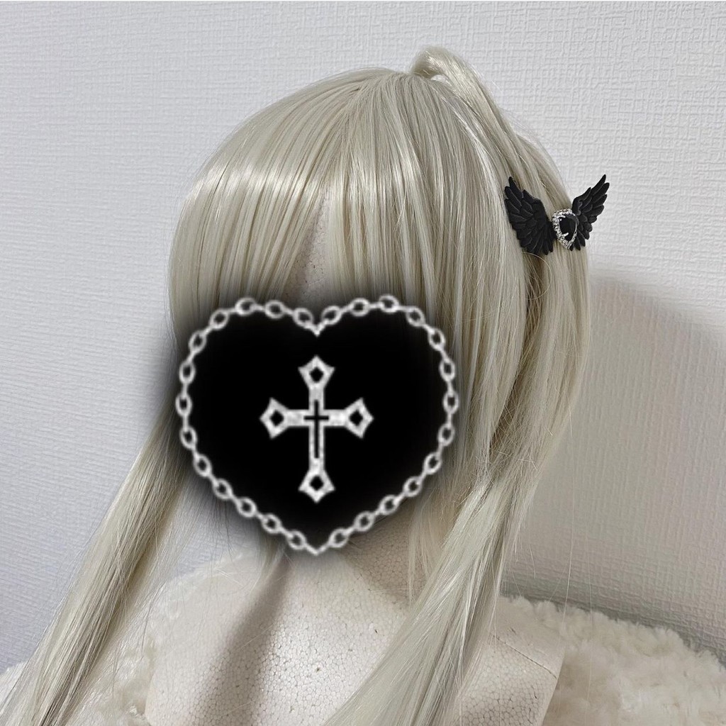 Kẹp Tóc Hình Cánh Thiên Thần Phong Cách Gothic Y2K
